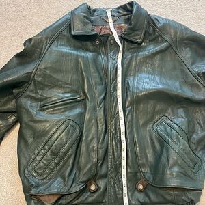 Danier Forest Green Leather Jacket